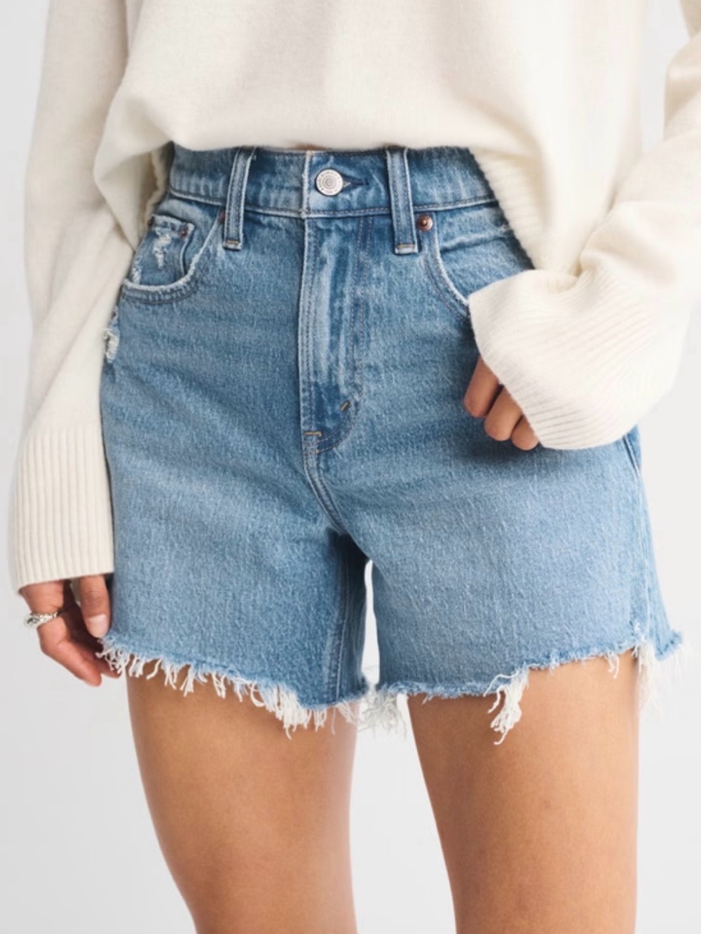 Abercrombie & Fitch High-Rise Dad Short Size 25 | Denim Shorts